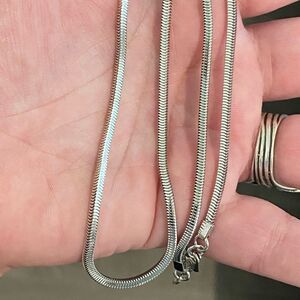 Vintage Monet Silver Necklace 24”